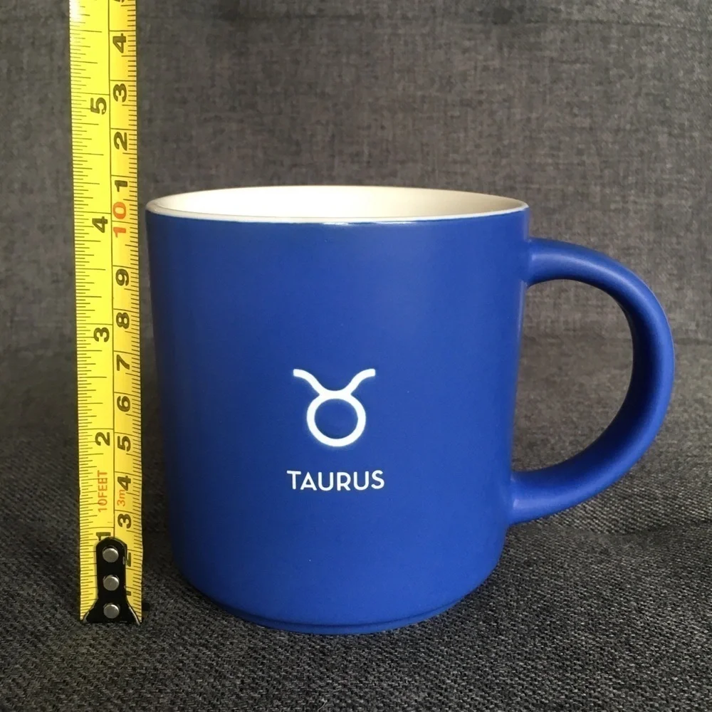 Taurus Astrology Coffee / Tea Mug, Blue, White, 16 oz